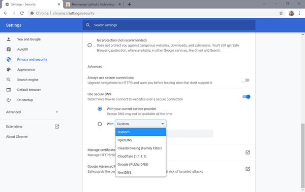 secure-dns-google-chrome