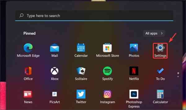 settings-app-start-menu