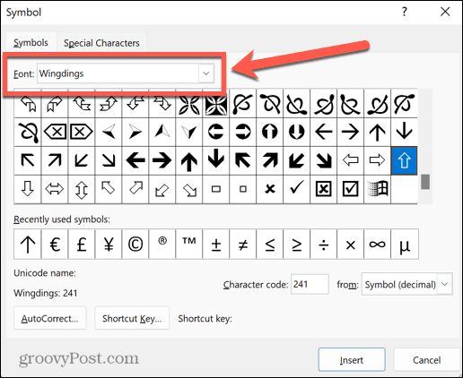 type-arrows-word-symbols-wingdings type-arrows-word-symbols-wingdings