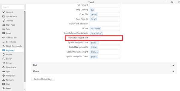 vivaldi-translate-keyboard-shortcut