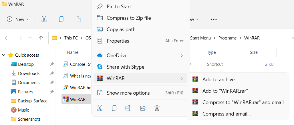 winrar-new-context-menu-windows-11 winrar-new-context-menu-windows-11
