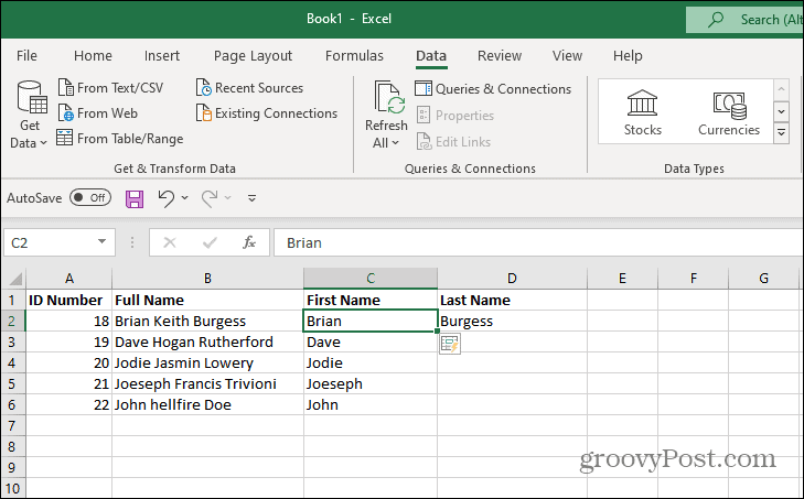 13-Flash-Fill-First-names