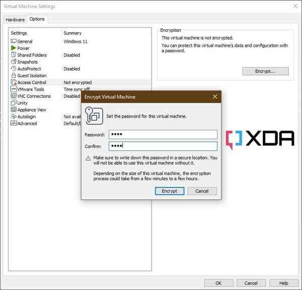 VMware-WS-encryption-password